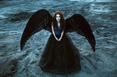 siyah kanatlı melek
