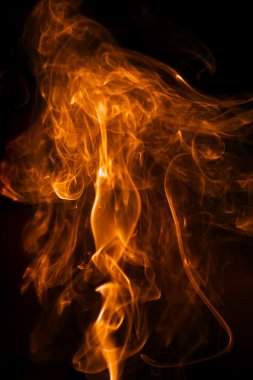 yakın çekim ateş ve alev