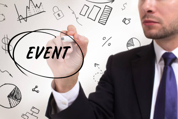 Бизнес, технологии, Интернет и сетевая концепция. Молодой бизнесмен размышляет над шагами для успешного роста: Событие