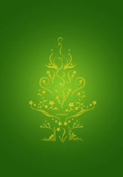 vektör Noel ağacına yeşil dokulu arka plan