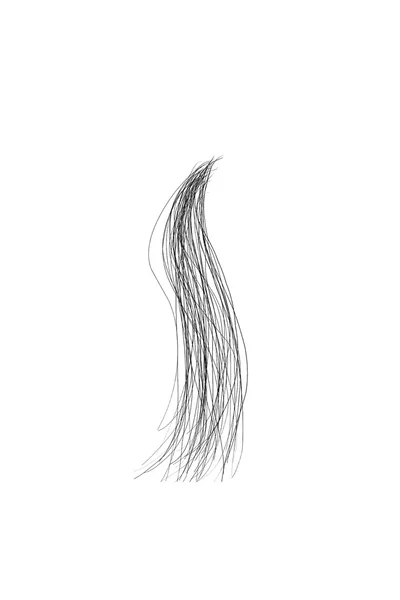 Темне волосся ізольоване на білому — стокове фото