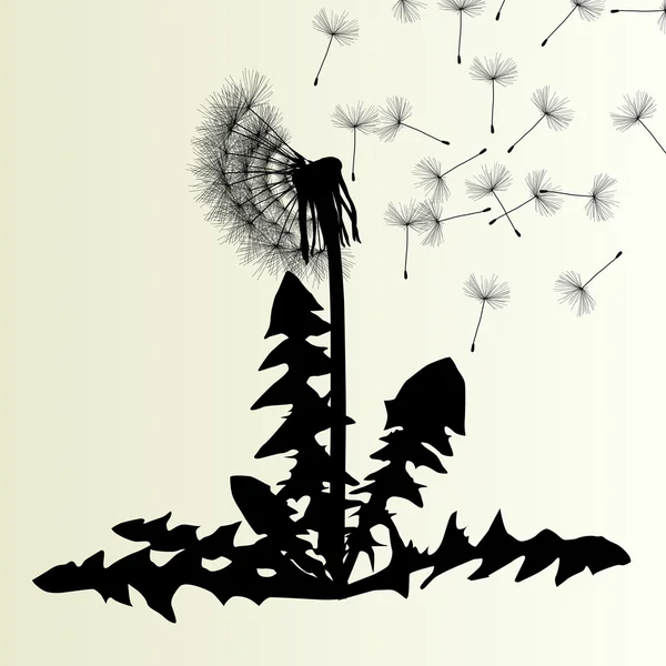 Abstract dandelion background vector illustration springtime — Stock vektor