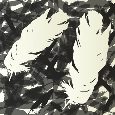 Tüyler vintage retro resimde arka plan