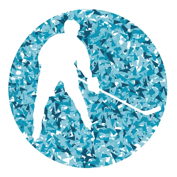 Hockey jugador vector fondo abstracto ilustración — Vector de stock