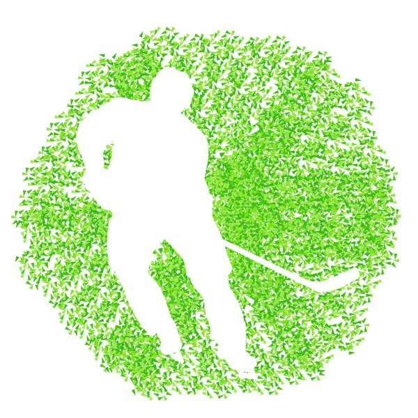 Hockey jugador vector fondo abstracto ilustración — Vector de stock