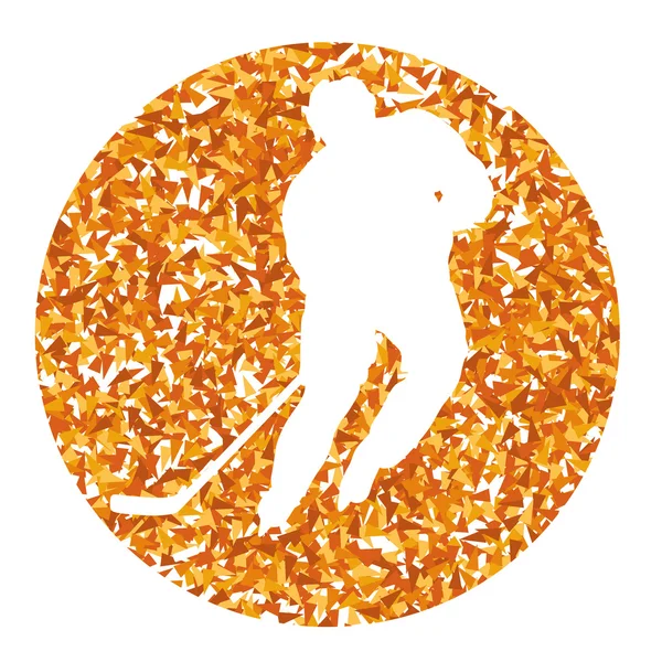Hockey giocatore vettore sfondo astratto illustrazione — Vettoriale Stock
