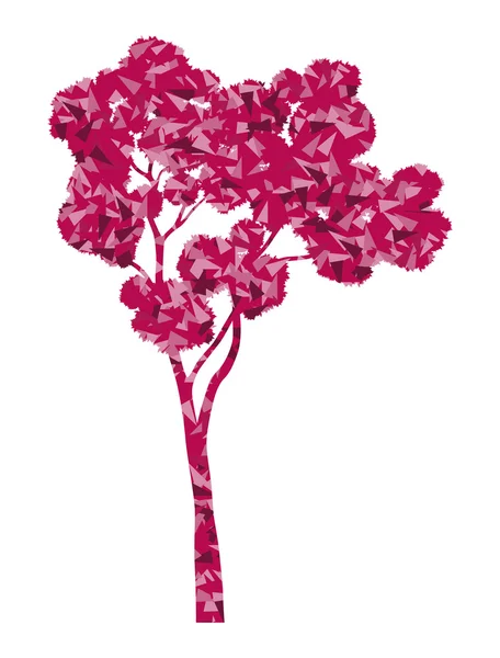 Albero Sakura in piena fioritura concetto di eco simbolo stilizzato — Vettoriale Stock