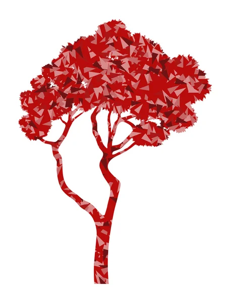 木の様式化された秋のエコシンボルコンセプト — ストックベクタ