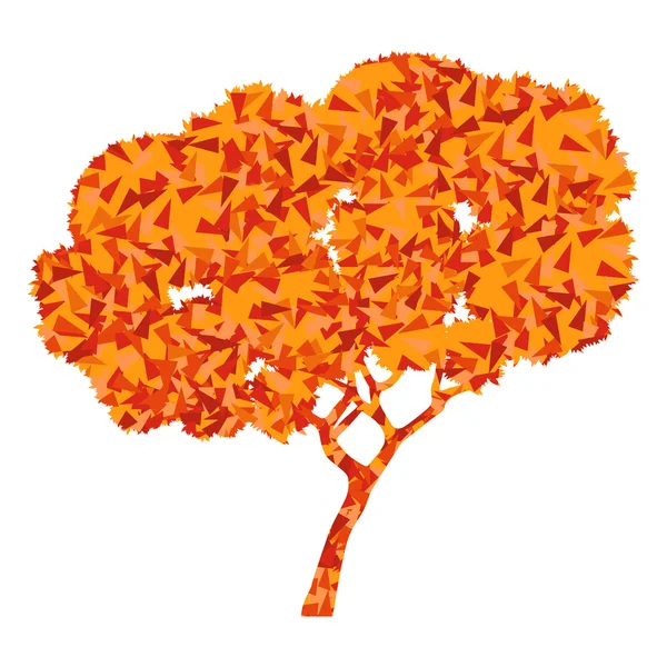Árvore estilizado outono conceito de símbolo eco — Vetor de Stock