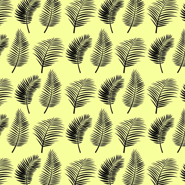 Tropical palmera hojas vector fondo ilustración vintage retr — Vector de stock