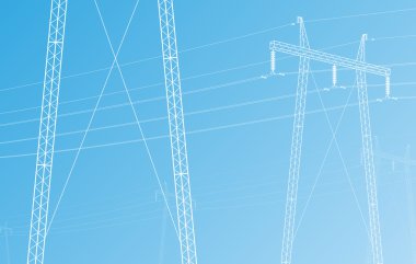 Yüksek gerilim güç satır kılavuz vektör