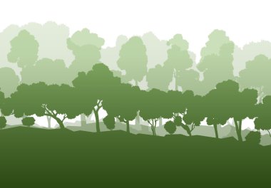 Orman ağaçları vektör arka plan soyut