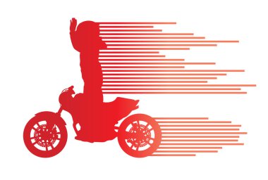 Motosiklet binici vektör arka plan hüner dublör illüstrasyon conce