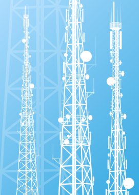 İletişim iletim kule radyo sinyal telefon anteni