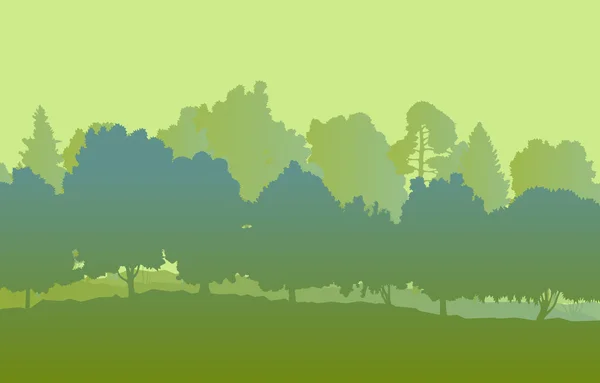 Bosque árboles abstracto vector fondo — Archivo Imágenes Vectoriales