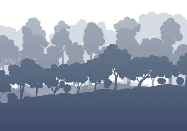 Lesní stromy abstraktní pozadí vektor — Stockový vektor