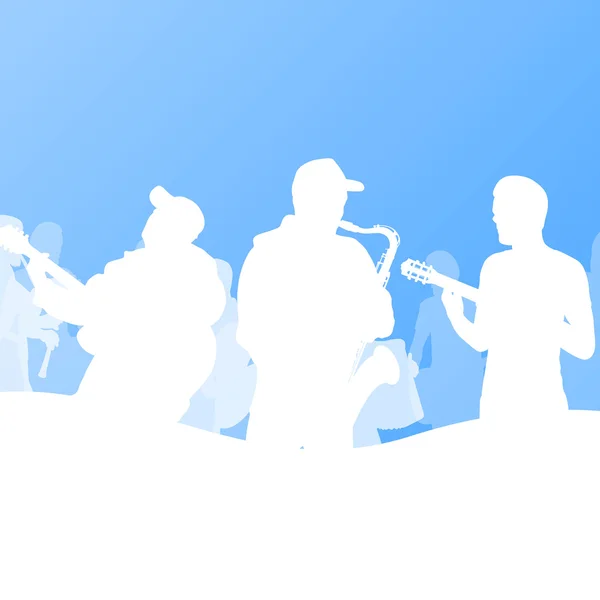 Jazz groupe de musique vectoriel fond — Image vectorielle