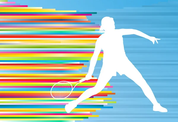 女人玩网球矢量背景 — 图库矢量图片