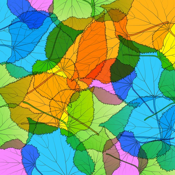 Hojas otoño colorido moderno fondo vector abstracto illustr — Vector de stock