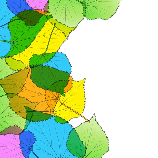 Αφήνει το φθινόπωρο πολύχρωμο μοντέρνο φόντο διάνυσμα αφηρημένη ψευδαίσθηση — Διανυσματικό Αρχείο