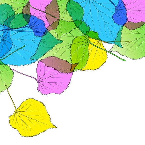 Feuilles automne coloré fond moderne vecteur abstrait illustr — Image vectorielle