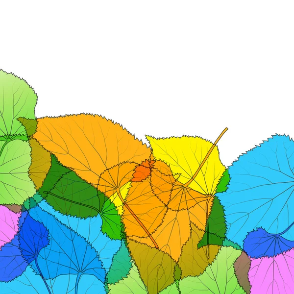 Hojas otoño colorido moderno fondo vector abstracto illustr — Vector de stock