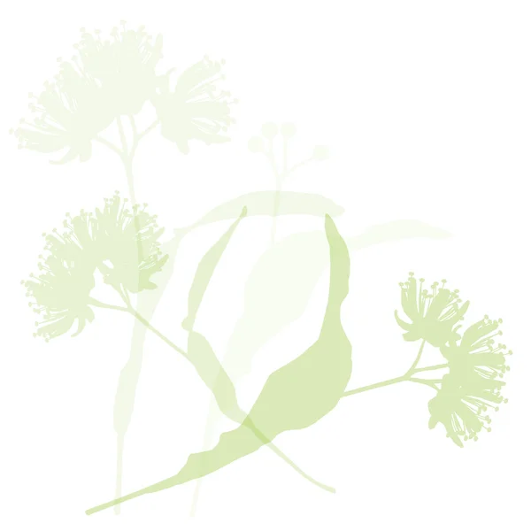 Linden bloemen ecologie achtergrond vector abstract — Stockvector