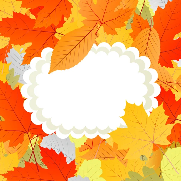 Autumn leaves background vector — Stock Vector