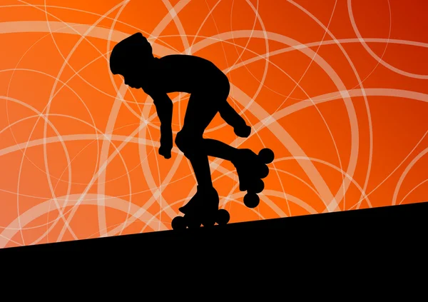 Roller skating vector achtergrond — Stockvector