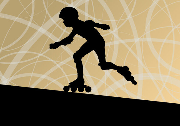 Векторный фон роликового конька
