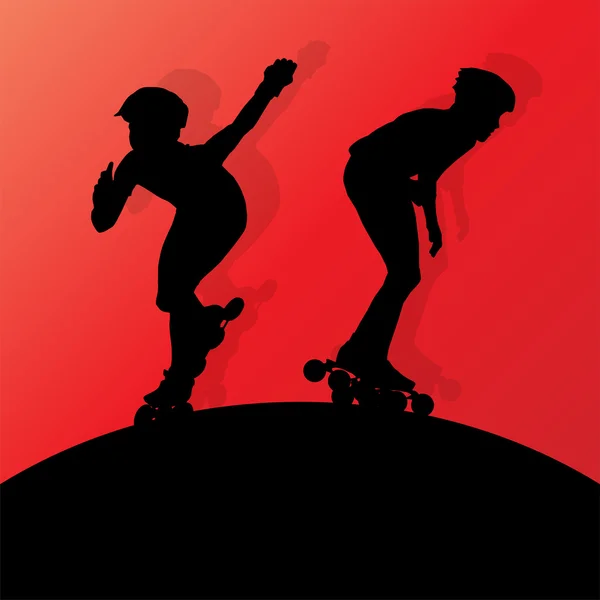 ローラー スケート ベクトル背景コンセプト — ストックベクタ