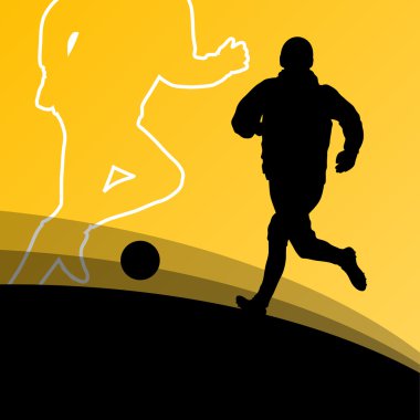 Futbol Futbol oyuncular aktif genç ve sağlıklı erkek silho spor