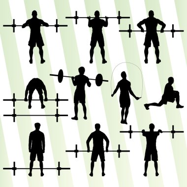 CrossFit eğitim ağırlıkları ile vektör arka plan kavramı