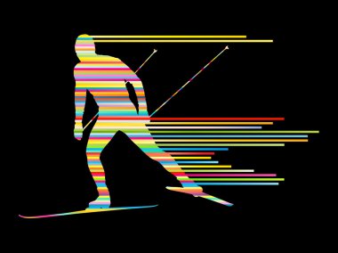 Cross country kayak vektör arka plan kavramı