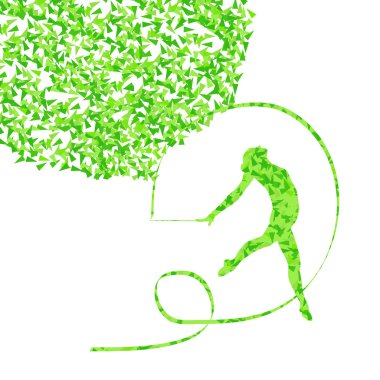 Sanat jimnastik şerit vektör arka plan kavramı ile