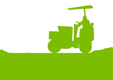 Yol yapımı makine vektör arka plan illüstrasyon