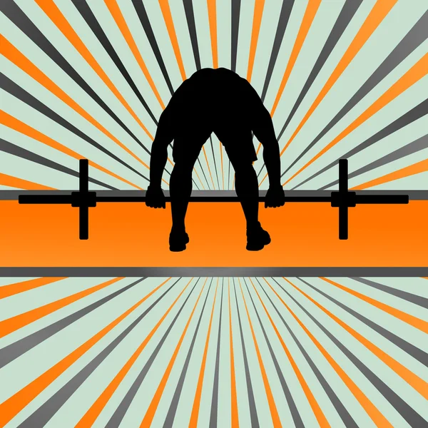 CrossFit eğitim ağırlıkları ile vektör arka plan kavramı — Stok Vektör