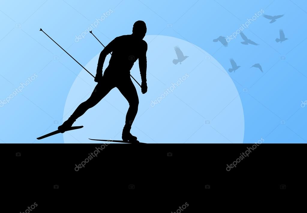 Ski De Fond Images Vectorielles Ski De Fond Vecteurs Libres De Droits Depositphotos