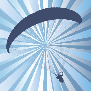 Yamaç paraşütü aktif spor arka plan vektör