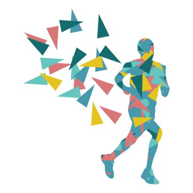 Maraton koşucusu soyut vektör arka plan kavramı fragm yapılan