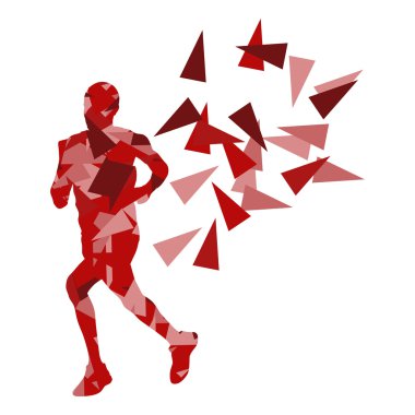 Maraton koşucusu soyut vektör arka plan kavramı fragm yapılan