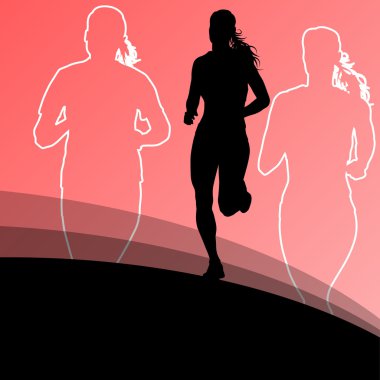 Etkin atlet spor Atletizm siluetleri resimde b çalıştıran