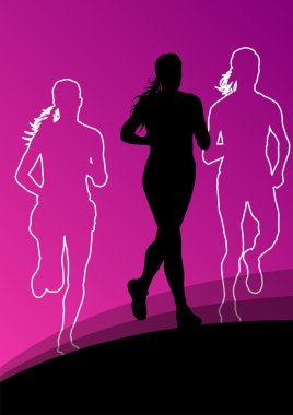 Etkin atlet spor Atletizm siluetleri resimde b çalıştıran