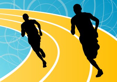 Etkin atlet spor Atletizm siluetleri resimde b çalıştıran