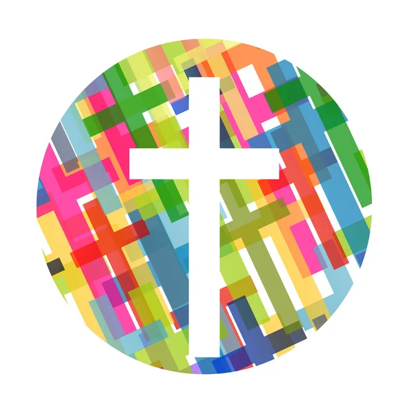 Christendom-Religie cross concept abstracte achtergrond vector — Stockvector