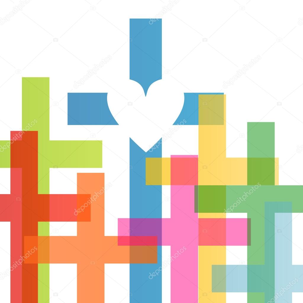 Christianity religion cross concept abstract background vector