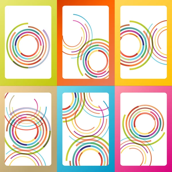 Abstract colorful template, banner set vector background — Stock Vector