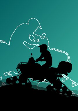 Karmobil tüm arazi dört motosiklet araç binici vahşi natu