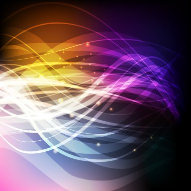 koyu arka plan üzerinde Neon özet satırları tasarım