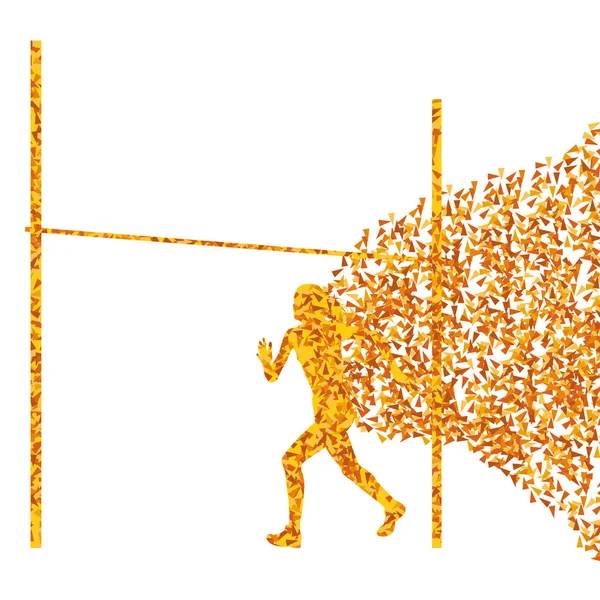 Hoogspringen vrouw Atletiek actieve meisje sport silhouet concept ik — Stockvector